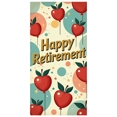 thumbnail image 1 of Happy Retirement Banner with Apple Decor Background Party Decors Retirement Celebration Photography Props Backdrop Decorations, 1 of 4