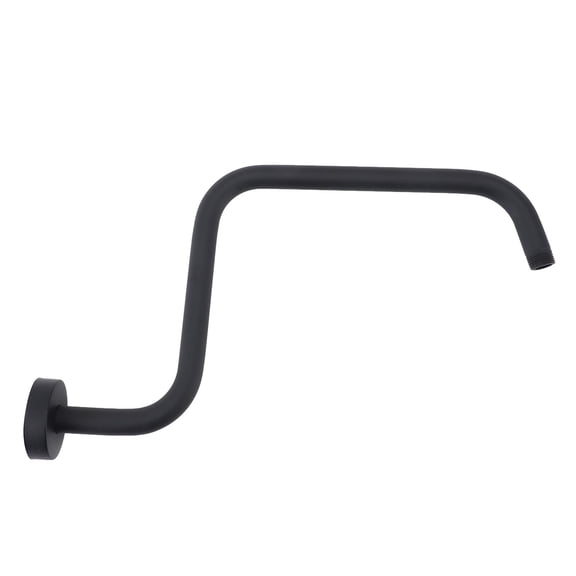 Shower Head Extension Arm, Stainless Steel S Shape Shower Arm with Flange, In Wall Installation Extension Shower Arm Shower Head Riser Pipe Shower Arm Extender for Bathroom