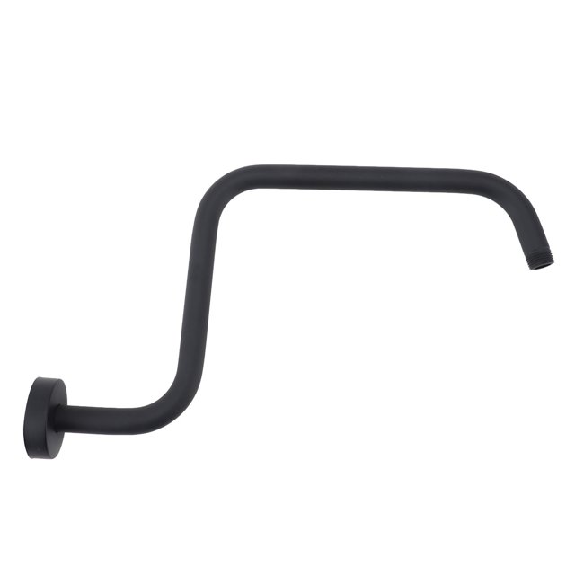 Shower Head Extension Arm, Stainless Steel S Shape Shower Arm with Flange, In Wall Installation Extension Shower Arm Shower Head Riser Pipe Shower Arm Extender for Bathroom