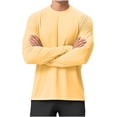 thumbnail image 4 of ylioge Mens Sun Protection T Shirts Lightweight Long Sleeve UV T-Shirts Casual Solid Pullover Breathable Basic Raglan Fishing Tees Tops, 4 of 8