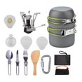 thumbnail image 3 of Kit de Cuisine de Camping 11 Pcs avec Réchauds à Pot Mousqueton Ensemble de Sac à Dos en Alliage Couleur_a, 3 of 8