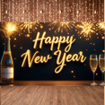 thumbnail image 3 of Decorative Design New Year Banner Colorful Theme Celebration Banner Balloon Decoration Fireworks Party Banner for New Year Party Festival Gathering Event, 3 of 5