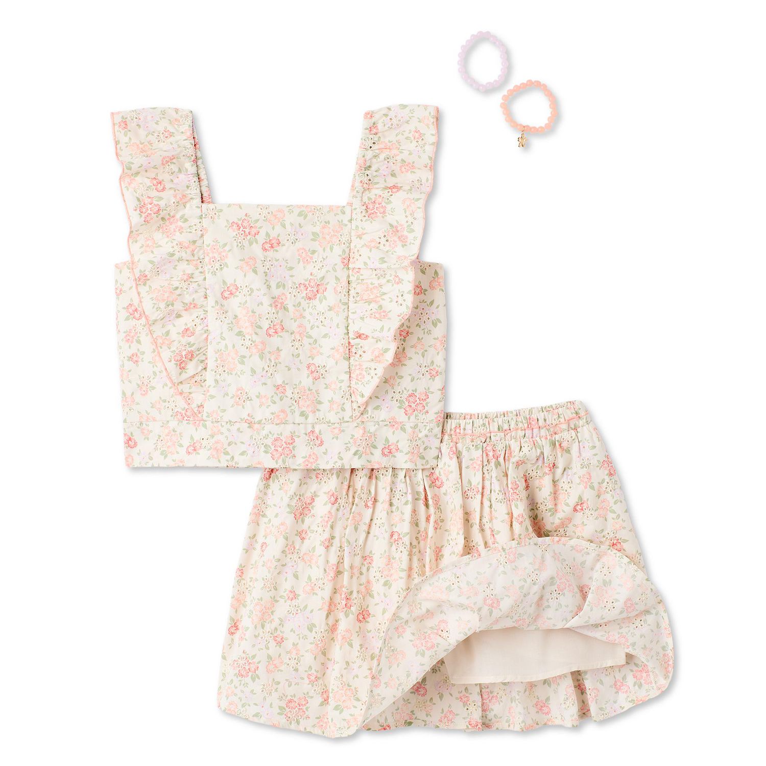 Ensemble 2 pièces avec jupe en tricot ajouré Btween pour filles