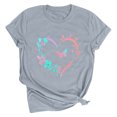 thumbnail image 2 of QIPOPIQ Women's Graphic Letter Print T Shirt Short Sleeve Tee Top Clearance, 2 of 3
