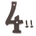 thumbnail image 2 of veasfak 0-9 In House Numbers Hotel Home Door Metal Plating Number Digits Signage Address Number 4, 2 of 9