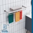 thumbnail image 3 of Matte Towel Rack ‘‘ Bathroom Towel Shelf with Double Towel Bars SUS Stainless Steel Wall Mounted BBK, 3 of 7