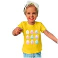 thumbnail image 4 of EGNMCR Blouses à Manches Courtes Col Rond & Chemises Enfants Garçons Filles Mode Pâques Œufs de Pâques Imprimé Col Rond Imprimé Haut à Manches Courtes Fille Blouse, 4 of 4