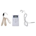 thumbnail image 1 of Xuanheng Mini LCD Digital Display Pocket FM Radio with Earpiece & Lanyard white, 1 of 8