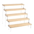 thumbnail image 3 of Acrylic Display Riser Shelf Wood Shelf Display Shelves for Collectibles Dessert 5 Tiers, 3 of 7