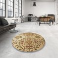 thumbnail image 4 of Ahgly Company Machine Washable Indoor Rectangle Transitional Yellow Orange Area Rugs, 7' x 9', 4 of 7