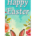 thumbnail image 4 of Floral Themed Happy Easter Banner with Bunny Element Party Decoration Background Backdrop for Easter Celebrations Party Decorations Photography Props Easter Events, 4 of 4