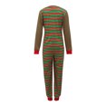 thumbnail image 3 of FOCUSNORM Christmas Family Matching Nightwear, Combinaison à Manches Longues à Col Rond et Rayures, 3 of 6