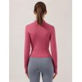 thumbnail image 3 of ORUYROP Veste de Course Légère Extensible pour Femmes avec Fermeture Éclair Complète et Trous pour les Pouces, 3 of 7