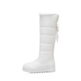 thumbnail image 4 of LSLJS Bottes d'Hiver pour Femmes, Bottes à Talons Hauts Plateforme en Coton pour Femmes Style Collège d'Hiver avec Nœud et Strass, 4 of 9