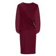 thumbnail image 4 of Jusqu'à 65 % de Rabais! Robes d'Été Mode pour Femmes 2024 Grande Taille Couleur Unie Sans Manches Décontractée Robe Débardeur à Empiècements, 4 of 7