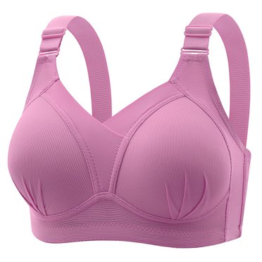 Bigersell Plus Size Tshirt Bra Deals Woman's Lace Embroidered Seamless Comfortable Breathable Bra Underwear No Underwire Nursing Bra Style F-757 Purples 38