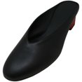 thumbnail image 1 of Gray Matters Sabots en Cuir Noirs / Rouges à la Cheville pour Femmes Mule Mildred - 6M, 1 of 3