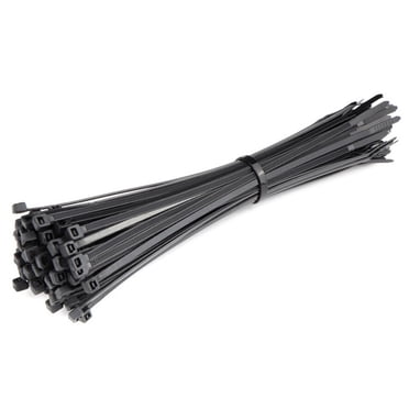 Fridja Attaches-Câbles Noires Libérables 300 mm x 7,5 mm Nylon de Haute Qualité et Résistant