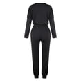 thumbnail image 4 of Yuyuzo Womens Casual Solid Color Set Sweatsuit Pullover Jogger Pants Two Piece Outfit Tracksuits, 4 of 6