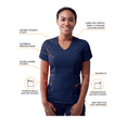 thumbnail image 3 of Adar Pro Scrubs For Women - Modern V-Neck Scrub Top, 3 of 7