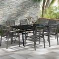 thumbnail image 2 of Outsunny Patio Table for 6 People with Steel Legs, Metal Tabletop, 2 of 10