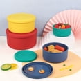 thumbnail image 3 of Silicone Food Storage Container Set with Secure Lids for Meal Preparation Lunch Travel and Camping Kitchen, 3 of 4