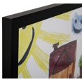thumbnail image 3 of RAS Kids Art Frame - Boxed Style Wide Frame Edge Construction Paper Removable Acrylic Pane Cardboard Backing with Hooks - [Black - 9x12"], 3 of 4