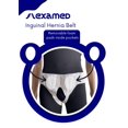 thumbnail image 5 of FlexaMed Ceinture Aine Double Face pour Hernie Inguinale avec Coussinets de Compression Blanche Petite, 5 of 5