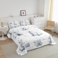 thumbnail image 3 of Polar Bear Comforter Sets Twin Size,Arctic Animal Bedding Set,Cartoon Polar Bear Down Comforter,Love Heart Bed Set, 3 of 7