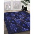 thumbnail image 3 of Ahgly Tapis Rectangulaire Lavable en Machine Intérieur Transitionnel Bleu Nuit, 7 Pieds x 9 Pieds, 3 of 7
