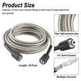 thumbnail image 2 of 25-Foot Pressure Washer High Pressure Hose, Replacement for Greenworks 5200402, for Greenworks Pressure Washers,, 2 of 6