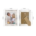 thumbnail image 4 of DECANIT 3.5x5 Picture Frames Rustic Distressed White Wood Pattern High Definition Glass for Table Top Display and Wall Mounting Photo Frame?Pack of 4, 4 of 4