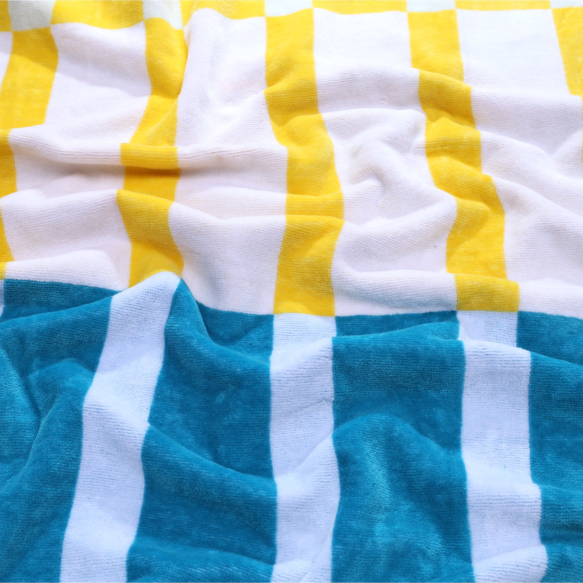 Hometrends Cotton Beach Towel, Multi Stripe Blue, 1 Piece, 40" x 70"