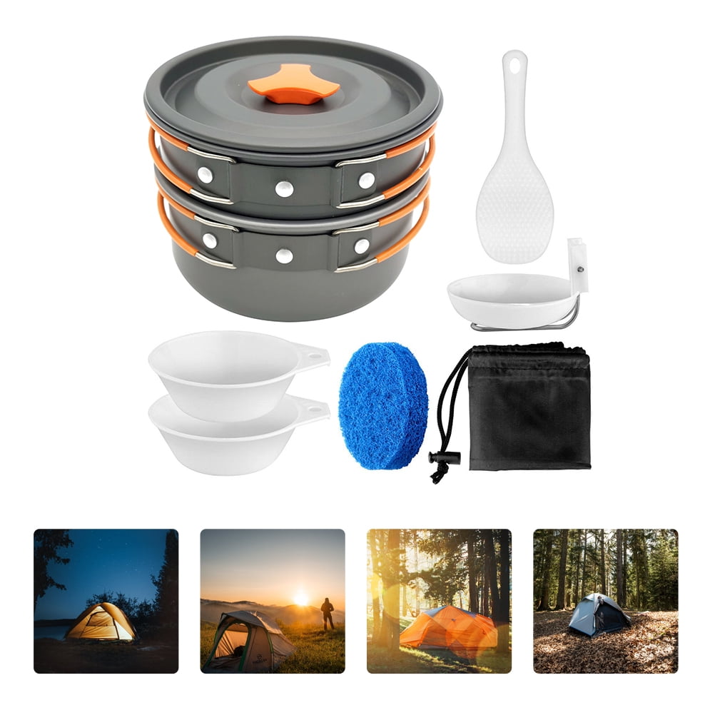 FONDOTIN Travel Cooking Set Outdoor Cookware Set Aluminum Alloy 1 Set