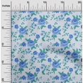 thumbnail image 2 of oneOone Silk Tabby Blue Fabric Florals Craft Projects Decor Fabric Printed By The Yard 42 Inch Wide, 2 of 4