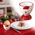 thumbnail image 2 of WHEANG Ceramic Christmas Egg Cup Funny Christmas Egg Cup Santa Egg Cups Adorable Egg Stand Egg Container Ceramic Egg Supporting Rack Egg Egg Organizer For Serving Break, 2 of 9