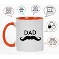 thumbnail image 3 of Inkdotpot Dad 11oz CeramicCoffee Mug Novelty Gift For Daddy Fathers Day Gift Mug-Orange, 3 of 5