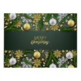thumbnail image 2 of Oleegame 1PC Placemat Christmas Table Placemats Christmas Rustic Vintage Washable Table Mats, 2 of 4