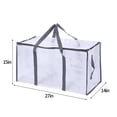 thumbnail image 3 of Sac de Rangement pour Arbre de Noël Sac de Rangement pour Couvertures Capacité de Charge Élevée Déménagement Grande Capacité Transparent avec Poignée Portable Robuste Pliable Multifonction Couette Organisateur de Vêtements Sac de Rangement Organisateur, 3 of 8