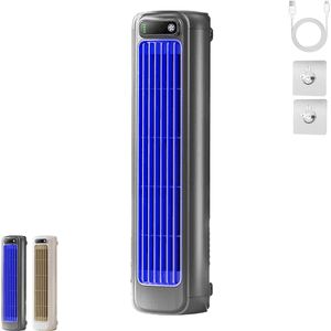 Rénové Brizac Portable Air Ventilateur de refroidissement avec conditionneur 3 Vitesses, gris