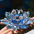 thumbnail image 2 of Artificial Quartz Crystal Lotus Flower Figurine Wedding Party Decor Souvenir, 2 of 9
