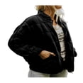 thumbnail image 2 of Women Stand Collar Quilted Jackets Long Sleeve Solid Color Full Zip Padded Jackets, 2 of 5