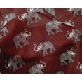 thumbnail image 4 of oneOone Silk Tabby Fabric Elephant Block Print Fabric By The Yard 42 Inch Wide, 4 of 4