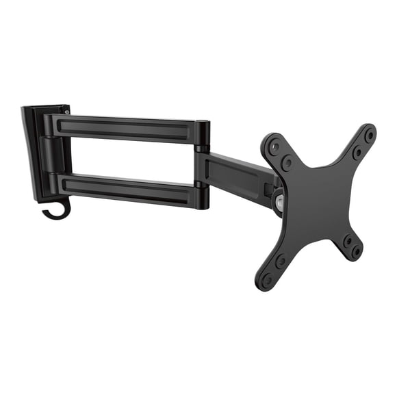 StarTech.com Monitor Wall Mount - Dual Swivel - Supports 13'' to 34'' Monitors - VESA Monitor / TV Wall Mount - Wall Mount Swivel Monitor Arm - Black (ARMWALLDS) - Mounting kit (mounting plate, screws, monitor arm) - adjustable arm - for LCD display - aluminum - black - screen size: 13"-34" - wall-mountable