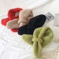 thumbnail image 4 of Knitted Scarf Solid Color All Match Warmer Scarf Toddler Winter Scarf for Kids, 4 of 10