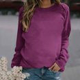 thumbnail image 1 of EQWLJWE Chandails en Molleton pour Femmes Grande Taille Liquidation Pull à Manches Longues d'Automne Décontracté Mignon Col Rond Chandail en Molleton Ample Pull Tops Chemises 2023 Femmes Chandails en Molleton Sans Capuche, 1 of 4
