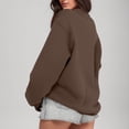thumbnail image 4 of 2025 Chandail à Manches Longues pour Femmes Hauts Confortables pour Femmes Chandail à Col Rond Décontracté Coupe Ample pour Femmes Chandail à Capuchon Pollover en Molleton Veste Décontractée d'Automne, 4 of 7