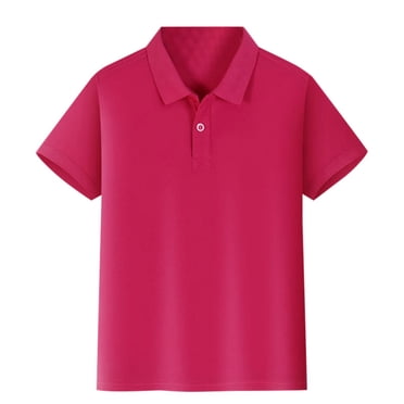 Sunnyoo Kids Little Girls Short Sleeve Polo Shirt Children Solid Color Basic Unisex Polos