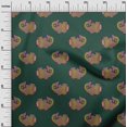 thumbnail image 2 of oneOone Organic Cotton Poplin Twill Fabric Fish Block Printed Craft Fabric BTY 42 Inch Wide, 2 of 4