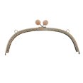 thumbnail image 2 of simhoa 24.5cm Metal Arch Frame Kiss Clasp Lock Bead Head for DIY Handbag Purse Coin Bag Light Grey, 2 of 8